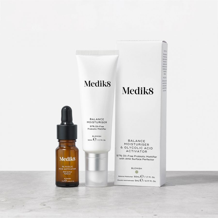 Medik8 Balance Moisturiser with Glycolic Acid activator